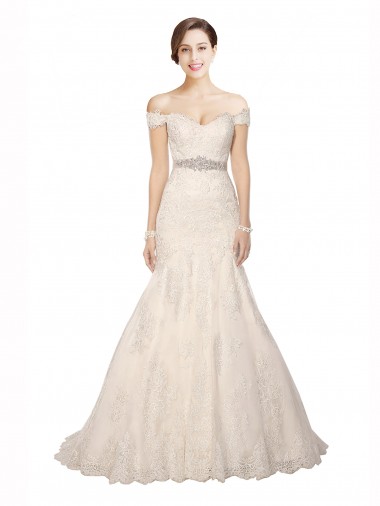 Acquista Avorio Stile sirena Pizzo Classico Spiaggia Abiti da sposa