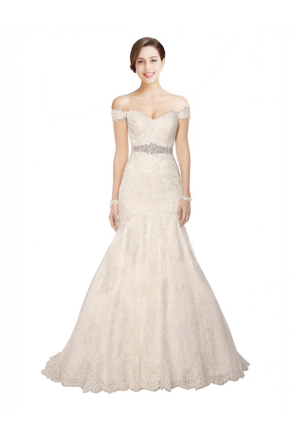 Acquista Avorio Stile sirena Pizzo Classico Spiaggia Abiti da sposa