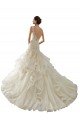 Acquista Avorio Stile sirena Scollatura a V Tulle Abiti da sposa