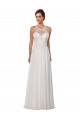 Acquista Avorio Tubino Illusione Chiffona Abiti da sposa