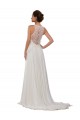 Acquista Avorio Tubino Illusione Chiffona Abiti da sposa