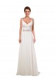 Acquista Avorio Tubino Scollatura a V Chiffona Classico Abiti da sposa