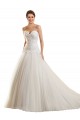 Acquista Bianco Abito da ballo Innamorato Tulle Pizzo Abiti da sposa
