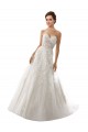 Acquista Bianco Linea A Innamorato Tulle Pizzo Abiti da sposa
