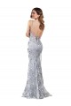 Acquista Argento Stile sirena Alto Collo Crespo Elastico Paillettes Tulle Lunga Formali Abiti da damigella donore / Abiti da sera / Abiti da ballo
