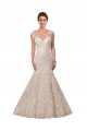 Acquista Bianco Stile sirena Illusione Pizzo Abiti da sposa