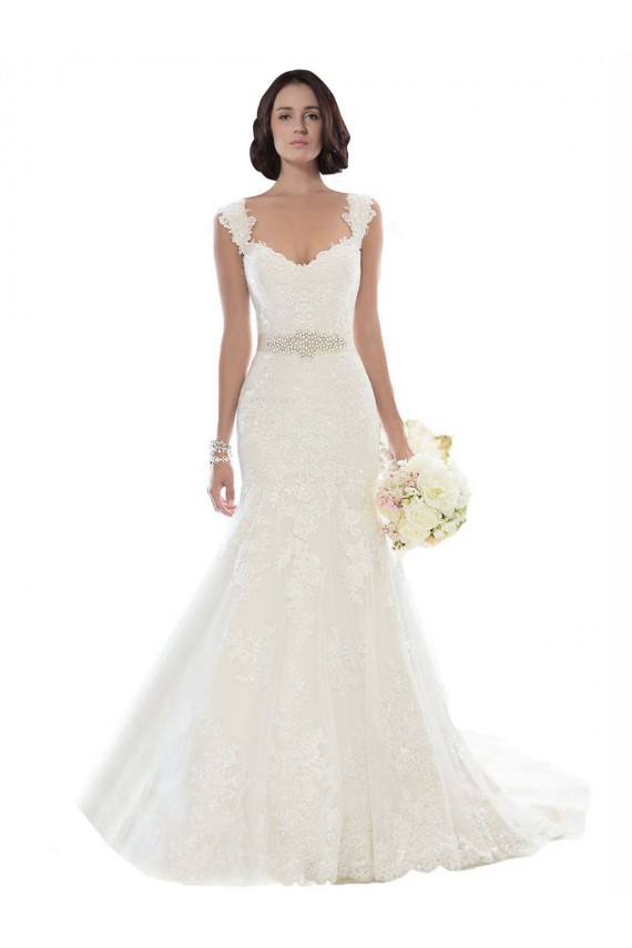 Acquista Bianco Stile sirena Pizzo Spiaggia Abiti da sposa