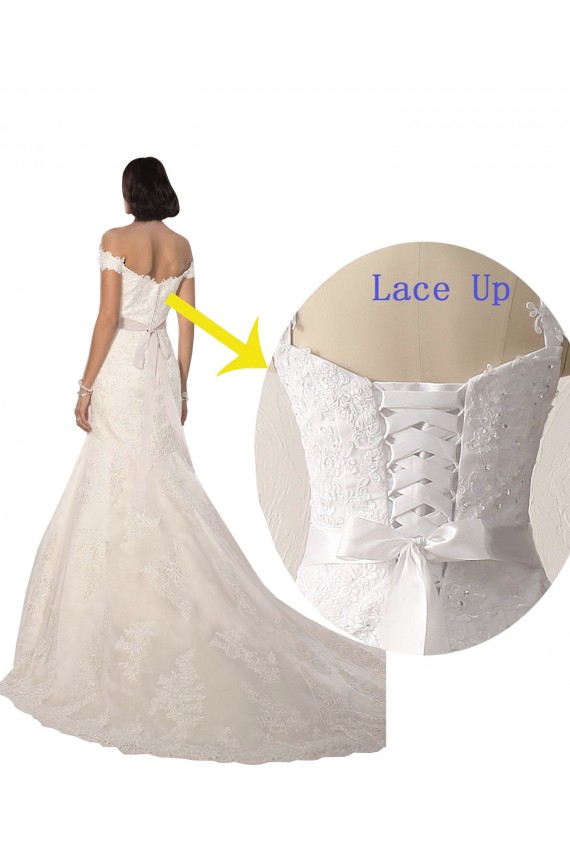 Acquista Bianco Stile sirena Pizzo Spiaggia Abiti da sposa