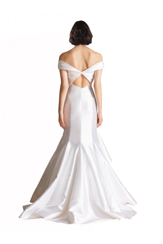 Acquista Bianco Stile sirena Raso Spiaggia Abiti da sposa
