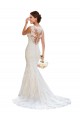 Acquista Bianco Stile sirena Scollatura a V Pizzo Abiti da sposa