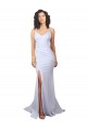Acquista Bianco Stile sirena Sottili Alto Collo Crespo Elastico Semplice Spiaggia Abiti da sposa