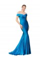 Acquista Blu Pavone Stile sirena Raso Lunga Formali Abiti da damigella donore / Abiti da sera / Abiti da ballo