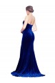 Acquista Blu Reale Stile sirena Innamorato Sweep treno Velluto Elastico Lunga Formali Abiti da damigella donore / Abiti da sera / Abiti da ballo
