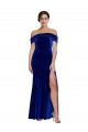 Acquista Blu Reale Stile sirena Velluto Elastico Lunga Formali Abiti da damigella donore / Abiti da sera / Abiti da ballo