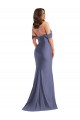 Acquista Blu francese Stile sirena Raso Setoso Lunga Formali Abiti da damigella donore / Abiti da sera / Abiti da ballo
