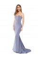 Acquista Blu fumo Stile sirena Innamorato Crespo Elastico Lunga Formali Abiti da damigella donore / Abiti da sera / Abiti da ballo