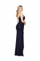 Acquista Blu marino scuro Stile sirena Sottili Chiffona Lunga Formali Abiti da damigella donore / Abiti da sera / Abiti da ballo