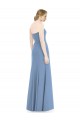 Acquista Blu polveroso Stile sirena Innamorato Chiffona Lunga Abiti da damigella donore
