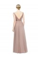 Acquista Blush Linea A Scollatura a V Tulle Lunga Abiti da damigella donore
