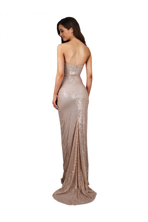 Acquista Champagne Stile sirena Scoop Paillettes Lunga Formali Abiti da damigella donore / Abiti da sera / Abiti da ballo