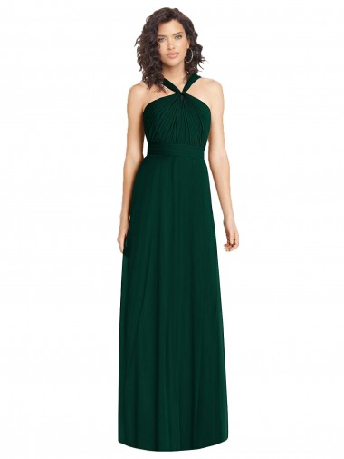 Acquista Evergreen Linea A Capestro Chiffona Lunga Abiti da damigella donore