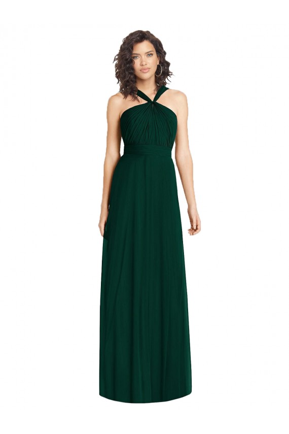 Acquista Evergreen Linea A Capestro Chiffona Lunga Abiti da damigella donore