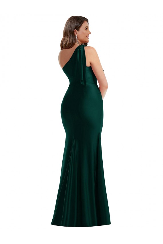 Acquista Evergreen Stile sirena Una spalla Raso Setoso Lunga Formali Abiti da damigella donore / Abiti da sera / Abiti da ballo