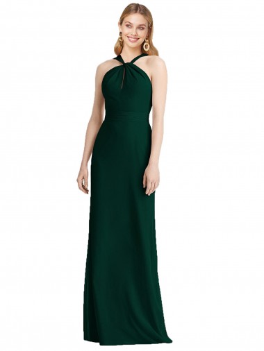 Acquista Evergreen Tromba Capestro Chiffona Lunga Abiti da damigella donore