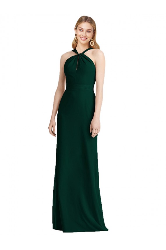 Acquista Evergreen Tromba Capestro Chiffona Lunga Abiti da damigella donore