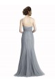 Acquista Grigio ardesia Stile sirena Una spalla Tulle Lunga Abiti da damigella donore