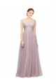 Acquista Light Lilac Linea A Innamorato Tulle Pizzo Lunga Abiti da damigella donore