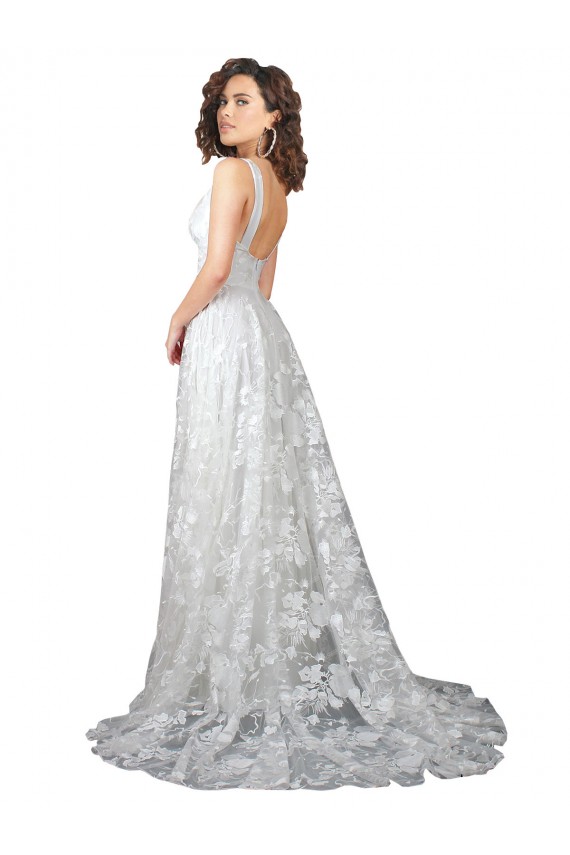 Acquista Linea A Scollatura a V Pizzo Abiti da sposa