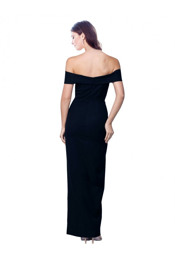 Acquista Nero Stile sirena Crespo Elastico Lunga Formali Abiti da damigella donore / Abiti da sera / Abiti da ballo
