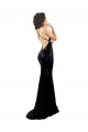 Acquista Nero Stile sirena Scollatura a V Paillettes Lunga Formali Abiti da damigella donore / Abiti da sera / Abiti da ballo