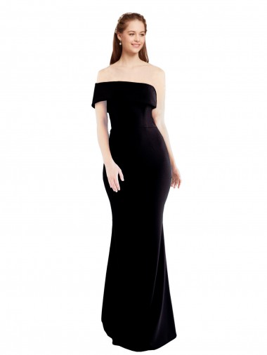 Acquista Nero Stile sirena Una spalla Crespo Elastico Lunga Formali Abiti da damigella donore / Abiti da sera / Abiti da ballo