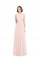 Acquista Rosa 42 Linea A Capestro Chiffona Lunga Abiti da damigella donore