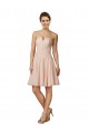 Acquista Rosa Linea A Innamorato Al ginocchio Chiffona Pizzo Corto Abiti da damigella donore / Abiti da cocktail