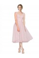 Acquista Rosa Linea A Scollatura a V Tulle Corto Abiti da damigella donore / Abiti da cocktail
