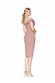 Acquista Rosa polveroso Stile sirena Al ginocchio Crespo Elastico Corto Abiti da damigella donore / Abiti da sera / Abiti da cocktail