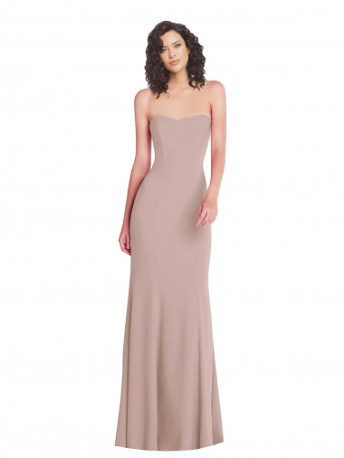 Acquista Rosa polveroso Stile sirena Innamorato Crespo Elastico Lunga Formali Abiti da damigella donore / Abiti da sera / Abiti da ballo