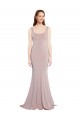 Acquista Rosa polveroso Stile sirena Scoop Crespo Elastico Lunga Formali Abiti da damigella donore / Abiti da sera / Abiti da ballo