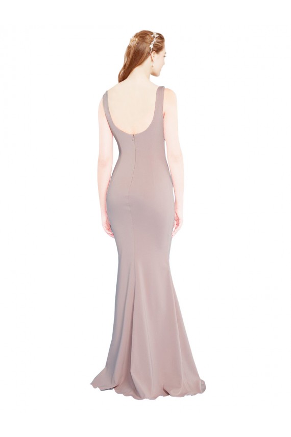 Acquista Rosa polveroso Stile sirena Scoop Crespo Elastico Lunga Formali Abiti da damigella donore / Abiti da sera / Abiti da ballo