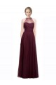 Acquista Rosso 74 Linea A Capestro Illusione Tulle Lunga Abiti da damigella donore