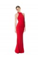 Acquista Rosso Stile sirena Capestro Alto Collo Crespo Elastico Lunga Formali Abiti da damigella donore / Abiti da sera / Abiti da ballo