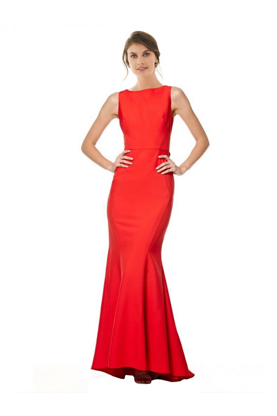 Acquista Rosso Stile sirena Capestro Alto Collo Crespo Elastico Lunga Formali Abiti da damigella donore / Abiti da sera / Abiti da ballo