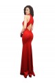 Acquista Rosso Stile sirena Capestro Raso Elastico Lunga Formali Abiti da damigella donore / Abiti da sera / Abiti da ballo