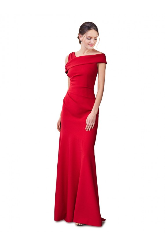 Acquista Rosso Stile sirena Crespo Elastico Lunga Formali Abiti da damigella donore / Abiti da sera / Abiti da ballo