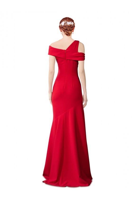 Acquista Rosso Stile sirena Crespo Elastico Lunga Formali Abiti da damigella donore / Abiti da sera / Abiti da ballo