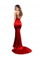 Acquista Rosso Stile sirena Innamorato Raso Elastico Lunga Formali Abiti da damigella donore / Abiti da sera / Abiti da ballo