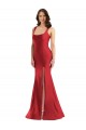 Acquista Rosso Stile sirena Piazza Raso Setoso Lunga Formali Abiti da damigella donore / Abiti da sera / Abiti da ballo